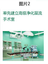 率先建立高级净化层流
手术室